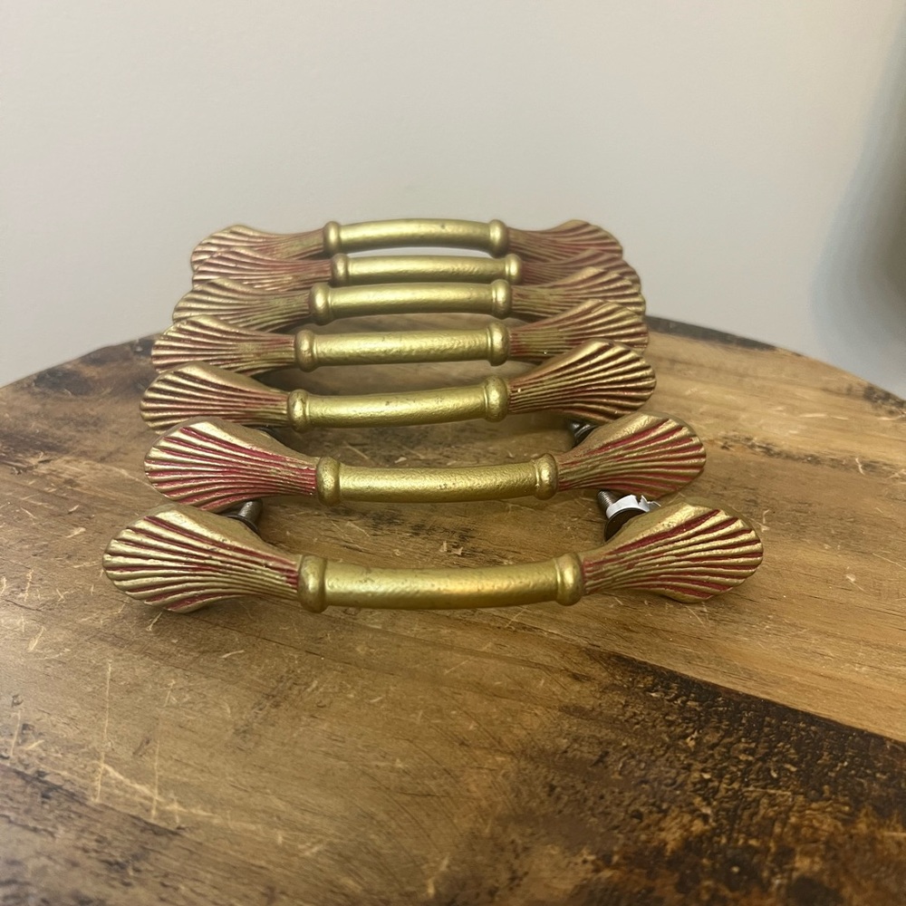 Gold and Red Drawer Pulls from Hobby Lobby